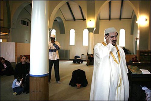 Muslims inside what was once a Catholic Church